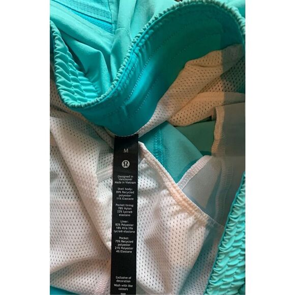 Lululemon Channel Cross 7” lined TURQUOISE TIDE SHORTS BATHING SUIT MENS sz M - Picture 6 of 6